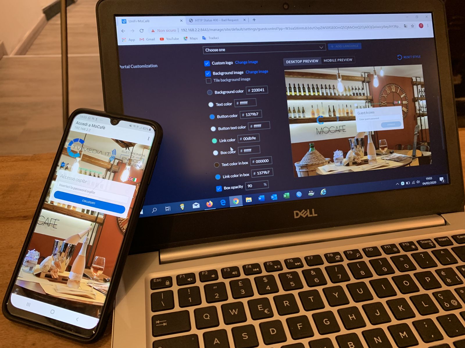 App di controllo dell’impianto su smartphone e computer